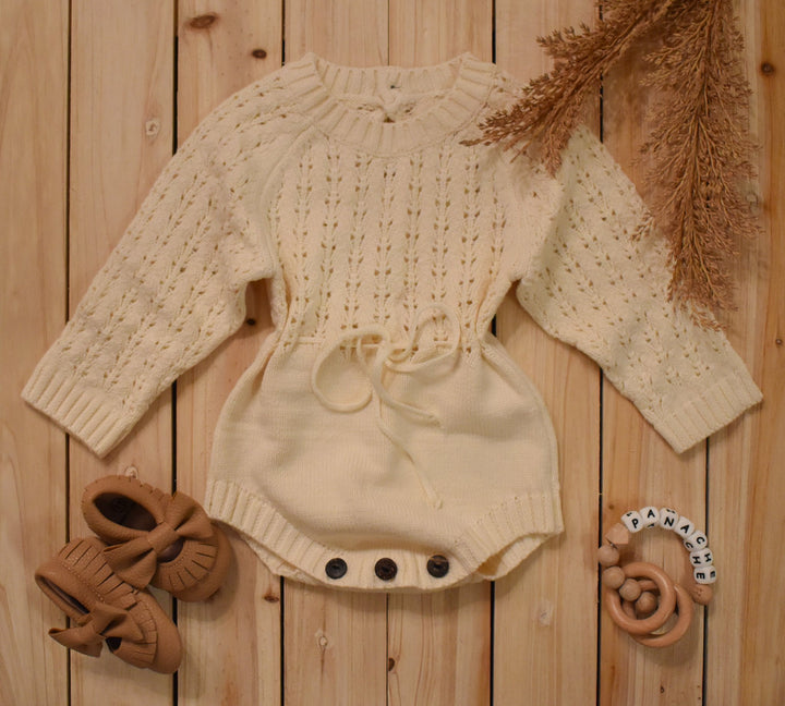Harper Knitted Romper Sweater - Baby Panache